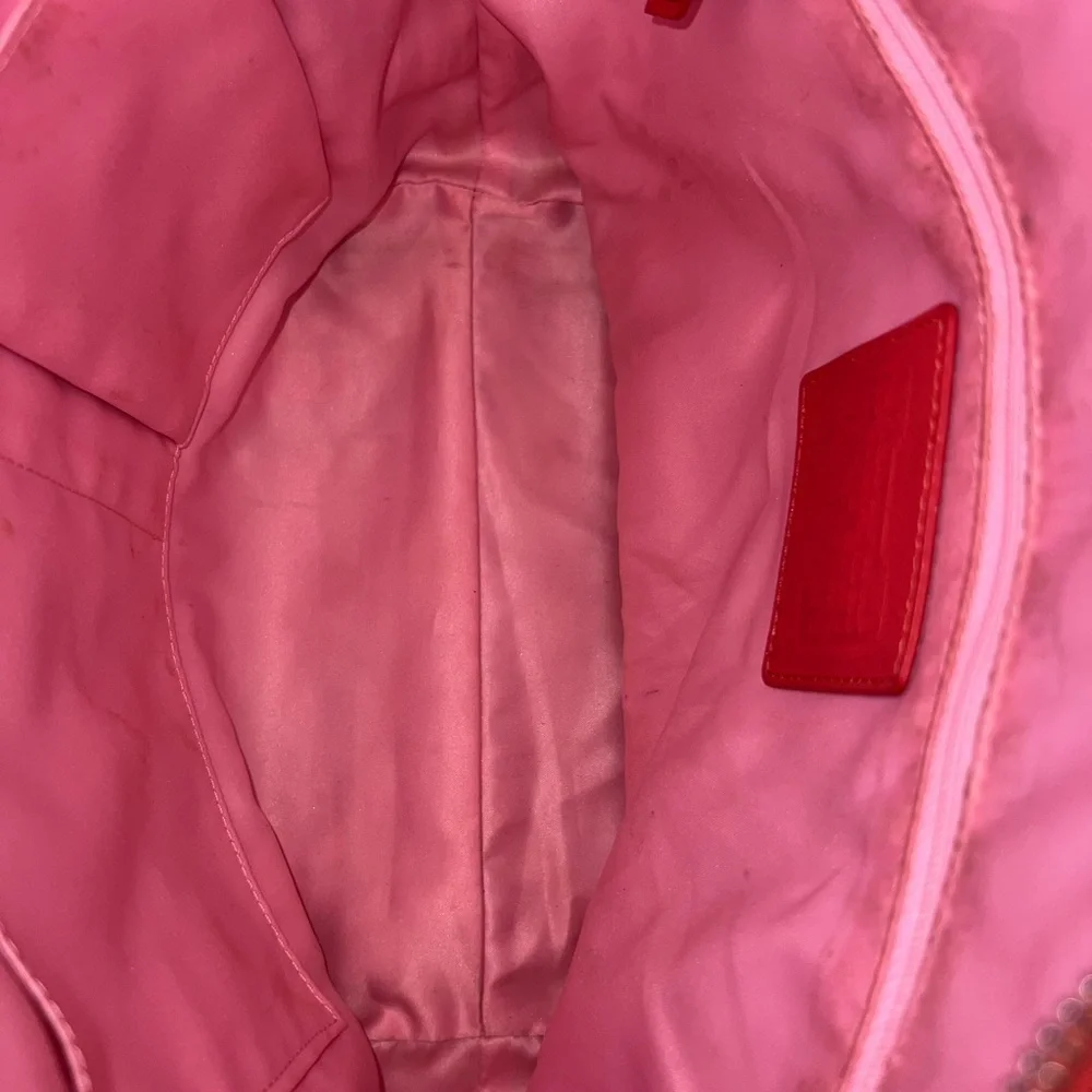 Coach Vibrant Red Leather Shoulder Bag